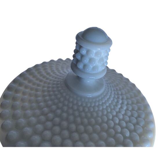 Westmoreland White Milk Glass LID ONLY Hobnail Raised Dot Pattern - Picture 7 of 10